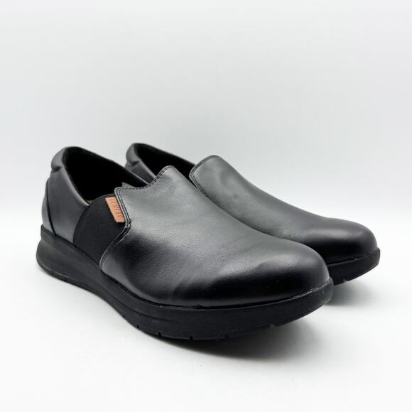 Revere Womens Panama Sneakers US 11 M EU 42 Black Leather Slip On NIB - Picture 5 of 12